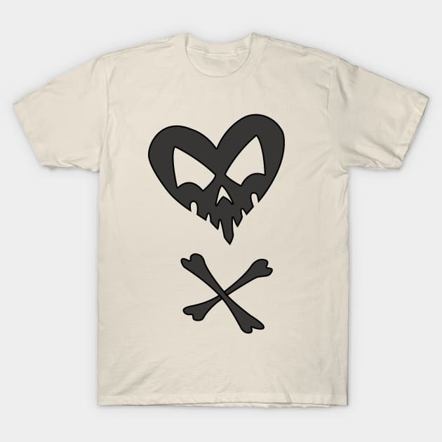 Skull Heart T-Shirt by BiobulletM